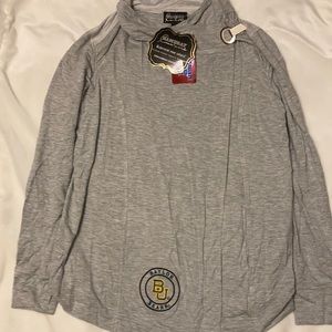 NWT Gameday Couture Baylor Bears Side Note wrap shirt. Size Medium Grey